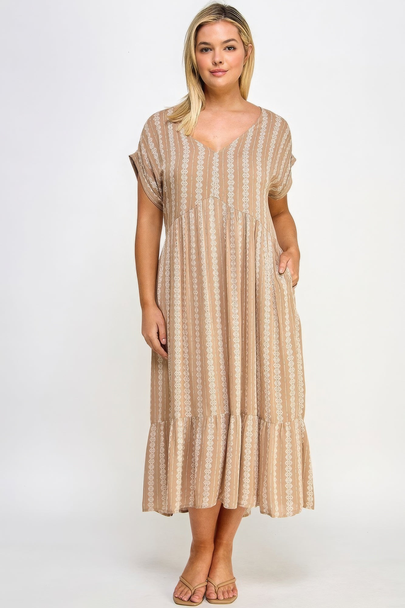 Blue Zone Planet | Boho Maxi Dress with Slip Blue Zone Planet