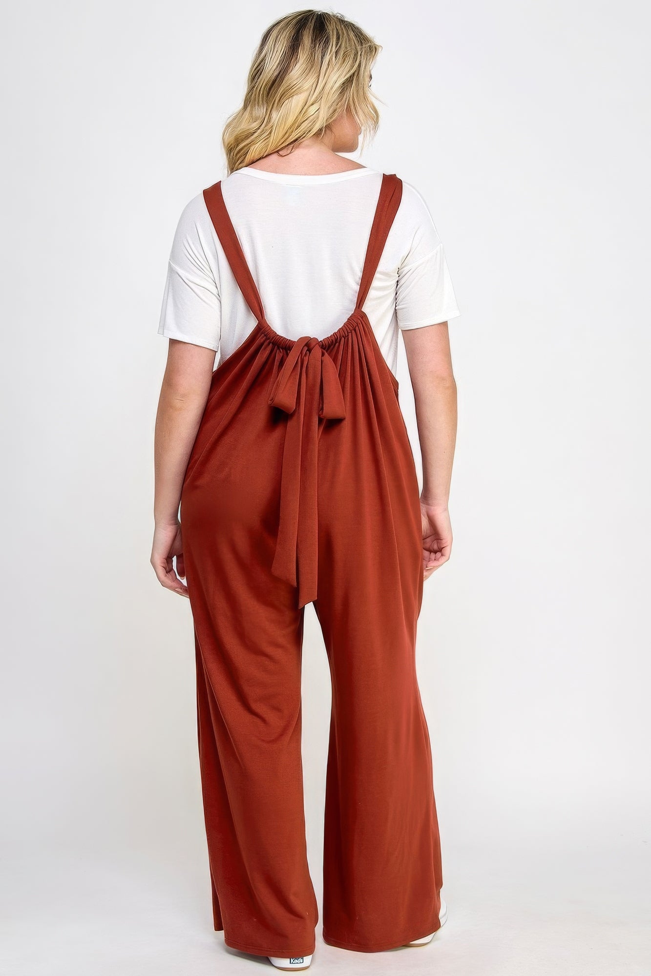 Blue Zone Planet | French Terry Wide Leg Jumpsuit Overalls Blue Zone Planet