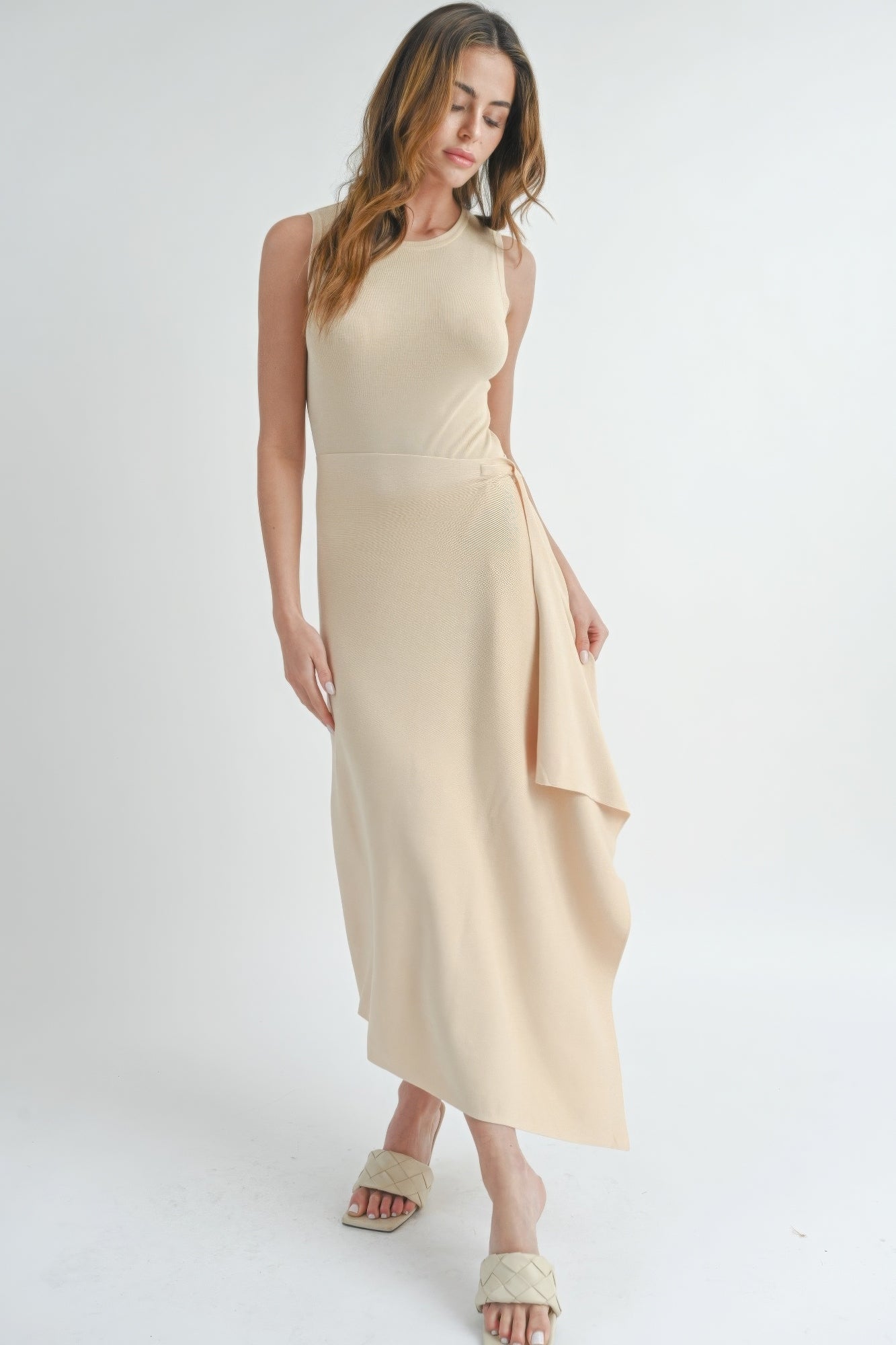 Blue Zone Planet | Maxi Dress With Slit Blue Zone Planet