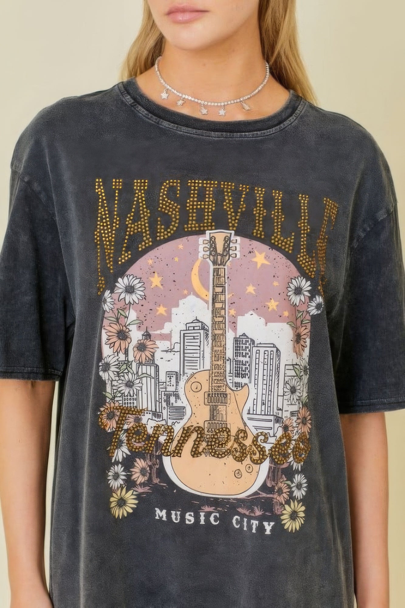 Blue Zone Planet | Washing Nashville Music City Graphic T-shirts Blue Zone Planet