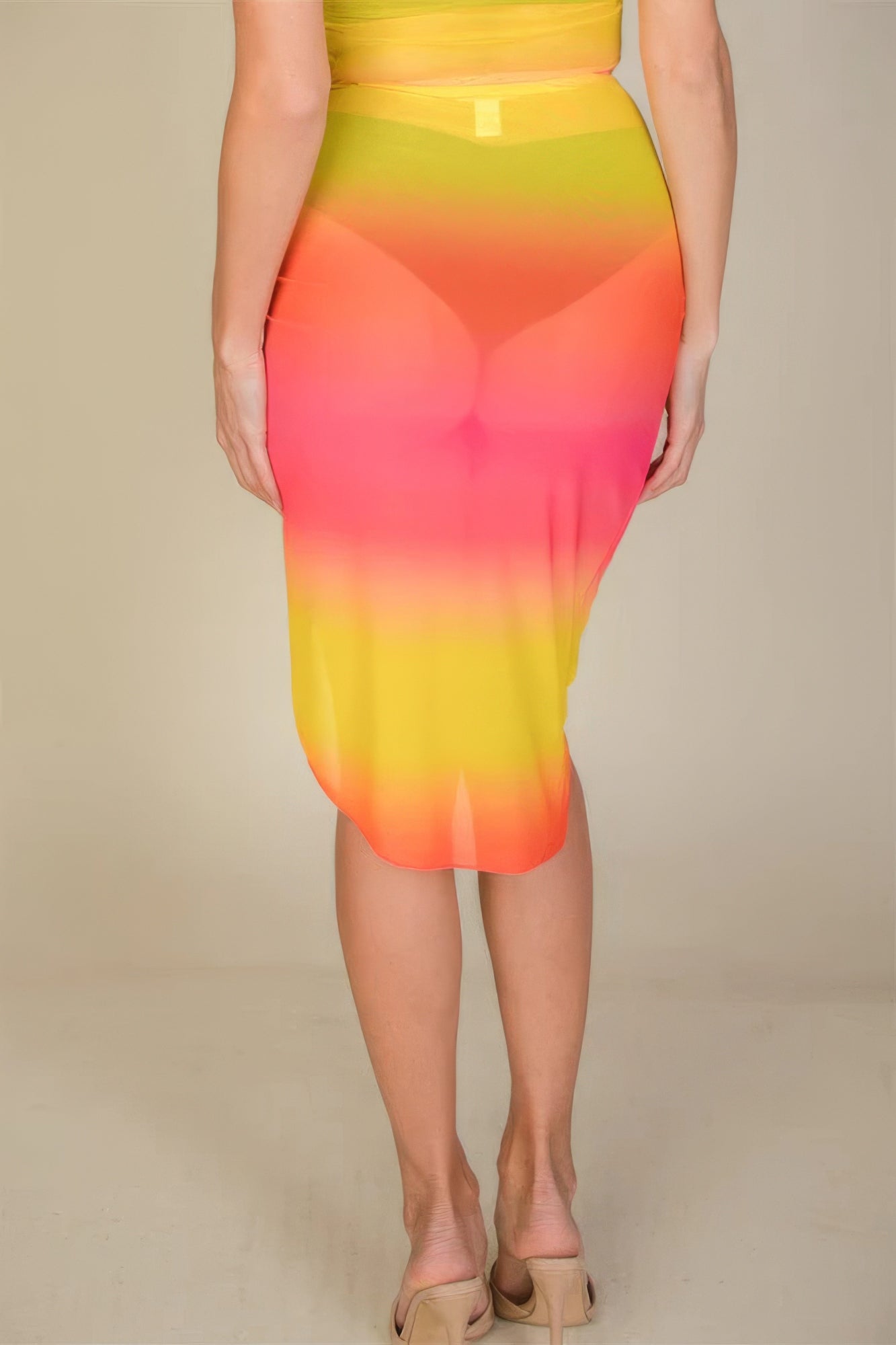 Blue Zone Planet | Sexy Sheer Mesh Drawstring Ruched Skirt Blue Zone Planet