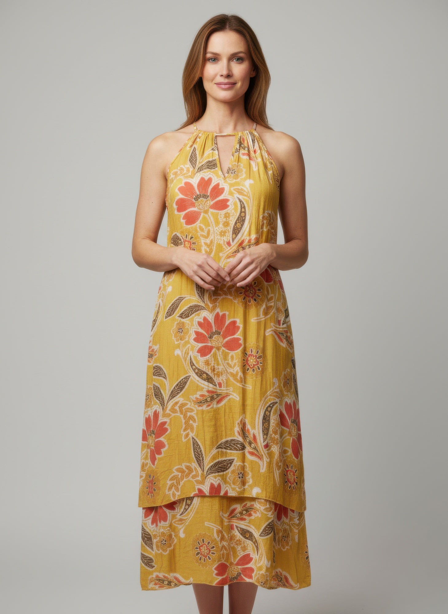 Mlle Gabrielle Floral Sleeveless Dress – Blue Zone Planet