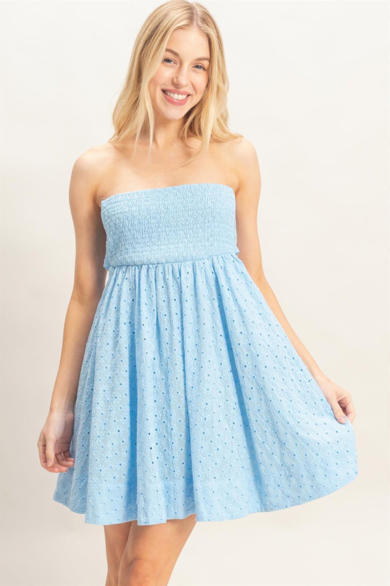 navy summer dress Navy V-Neck Smocked Mini Dress with Ric-Rac Inlay – Sail to Sable