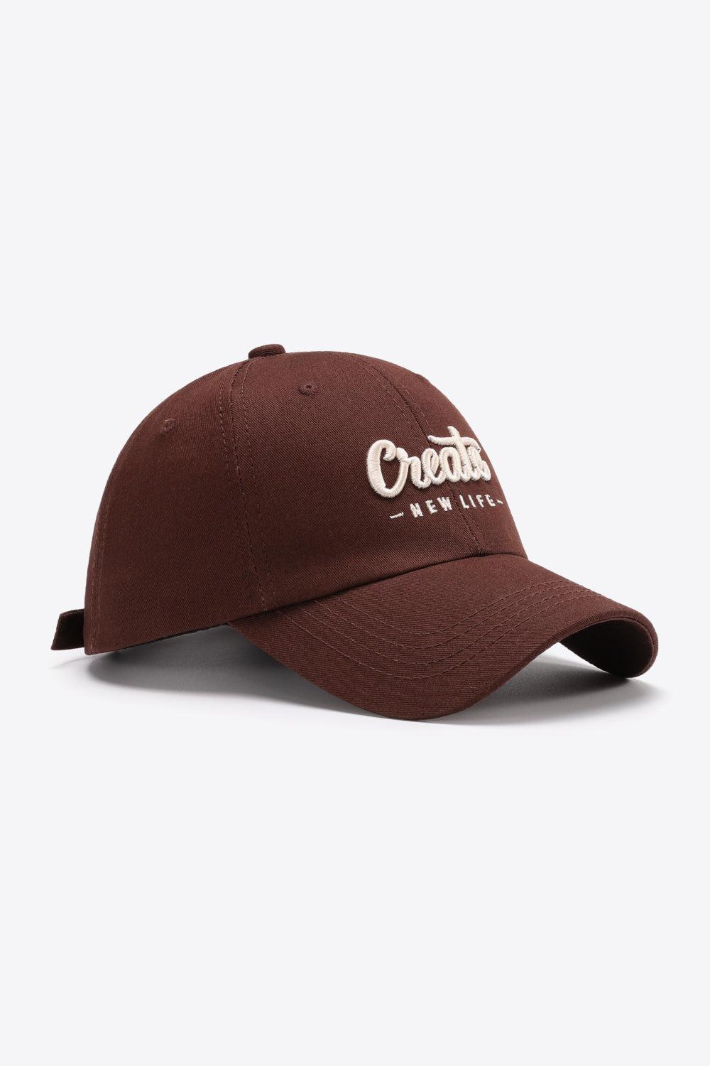 CREATE NEW LIFE Adjustable Cotton Baseball Cap BLUE ZONE PLANET