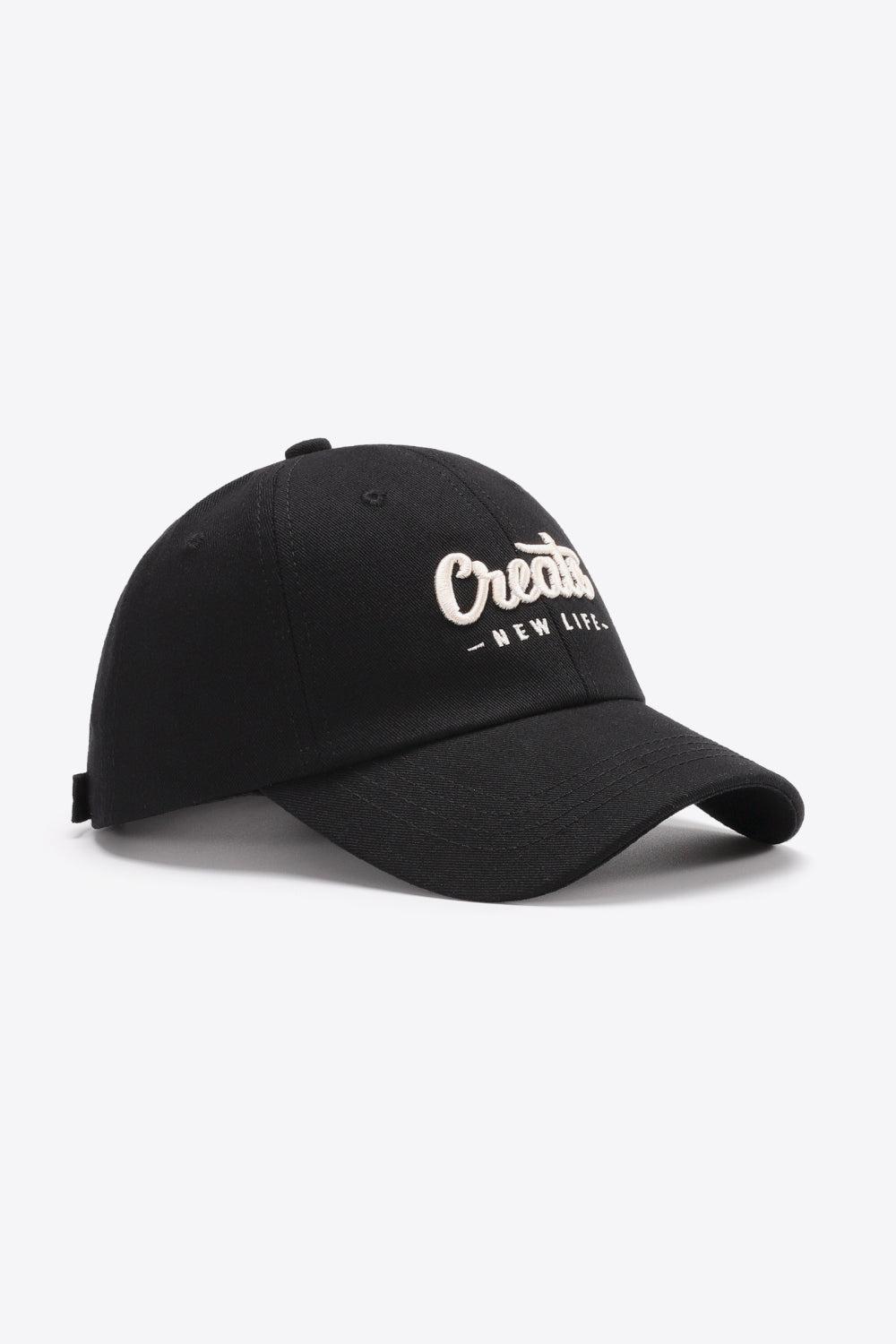 CREATE NEW LIFE Adjustable Cotton Baseball Cap BLUE ZONE PLANET