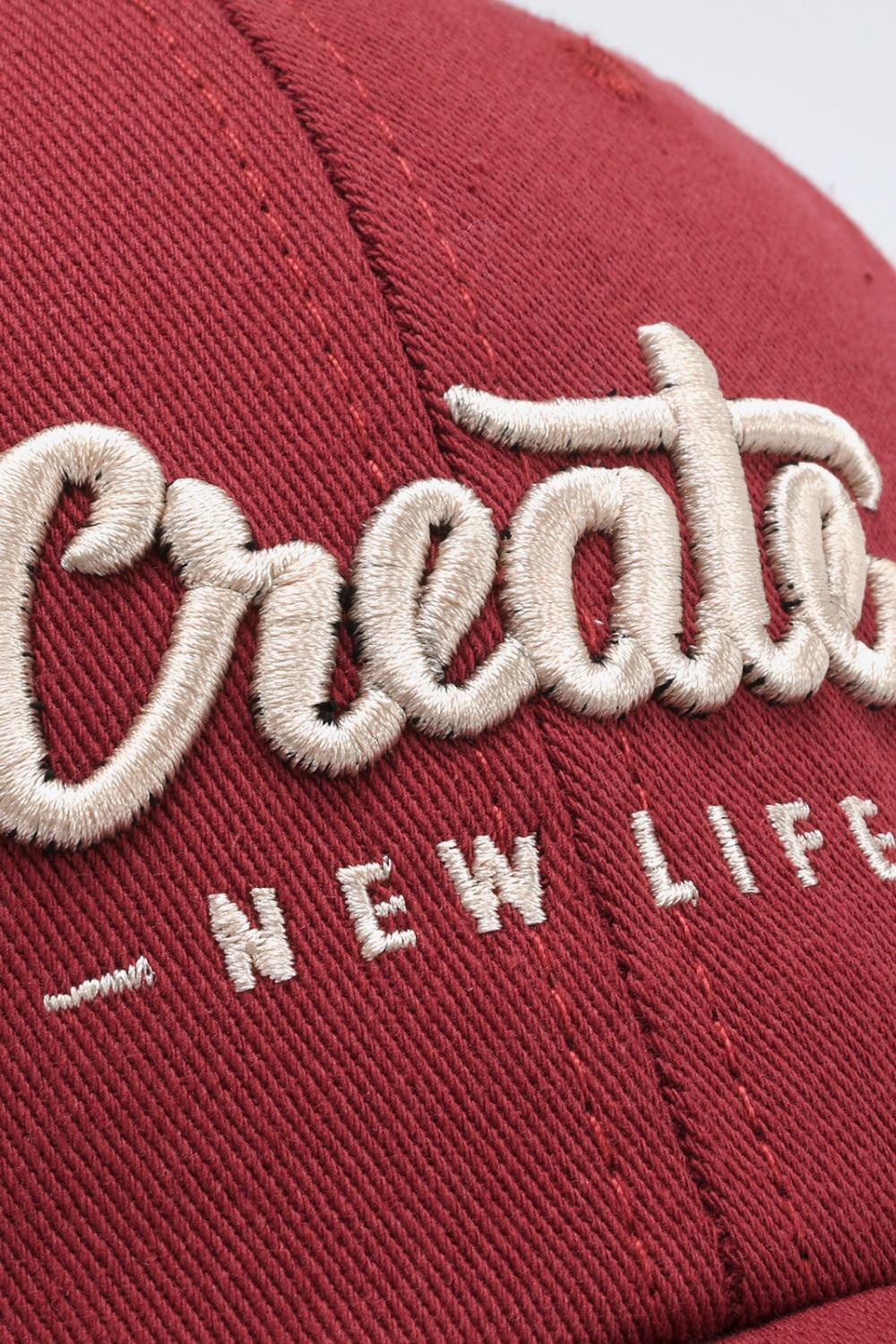 CREATE NEW LIFE Adjustable Cotton Baseball Cap BLUE ZONE PLANET
