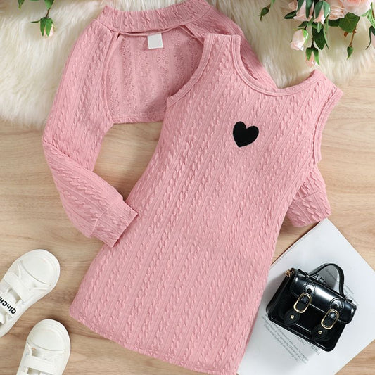 Cable-Knit Tank Top and Bolero Set-TODDLER-[Adult]-[Female]-Blush Pink-4T-2022 Online Blue Zone Planet