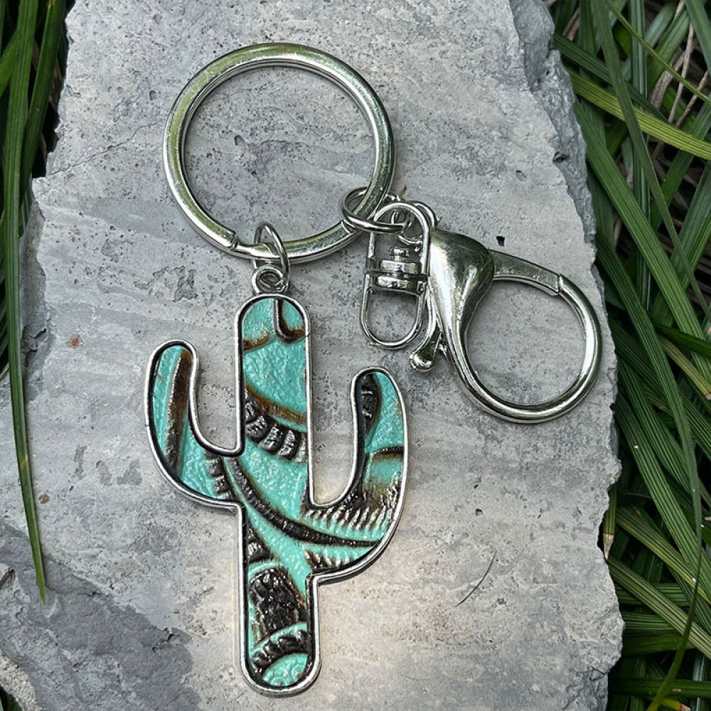 Cactus Shape Key Chain BLUE ZONE PLANET