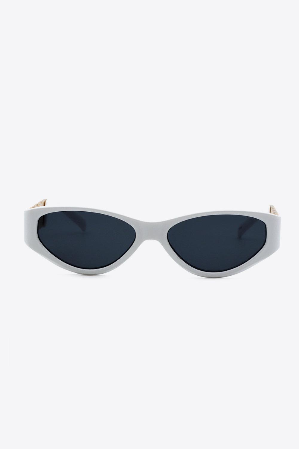 Chain Detail Temple Cat Eye Sunglasses BLUE ZONE PLANET