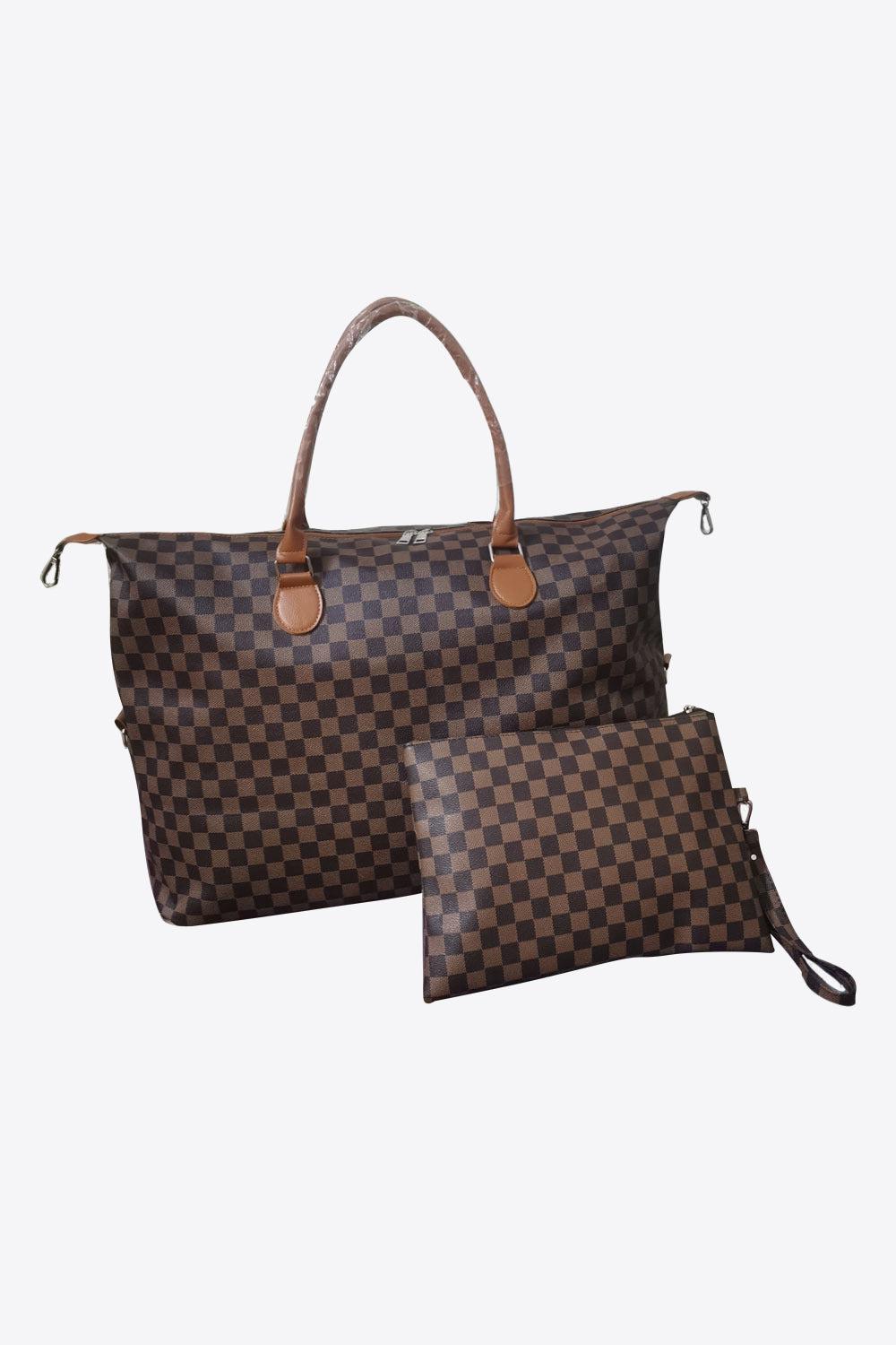 Checkered Two-Piece Bag Set BLUE ZONE PLANET