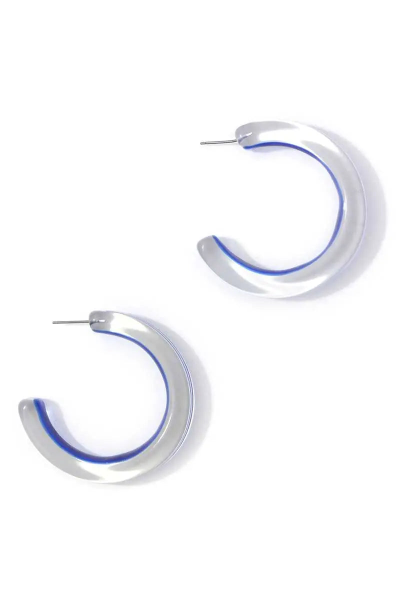 Chic Transparent Hoop Earring Blue Zone Planet