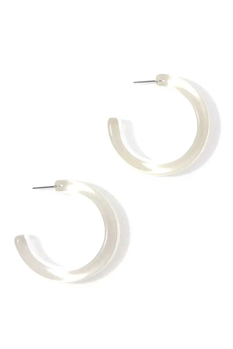 Chic Transparent Hoop Earring Blue Zone Planet
