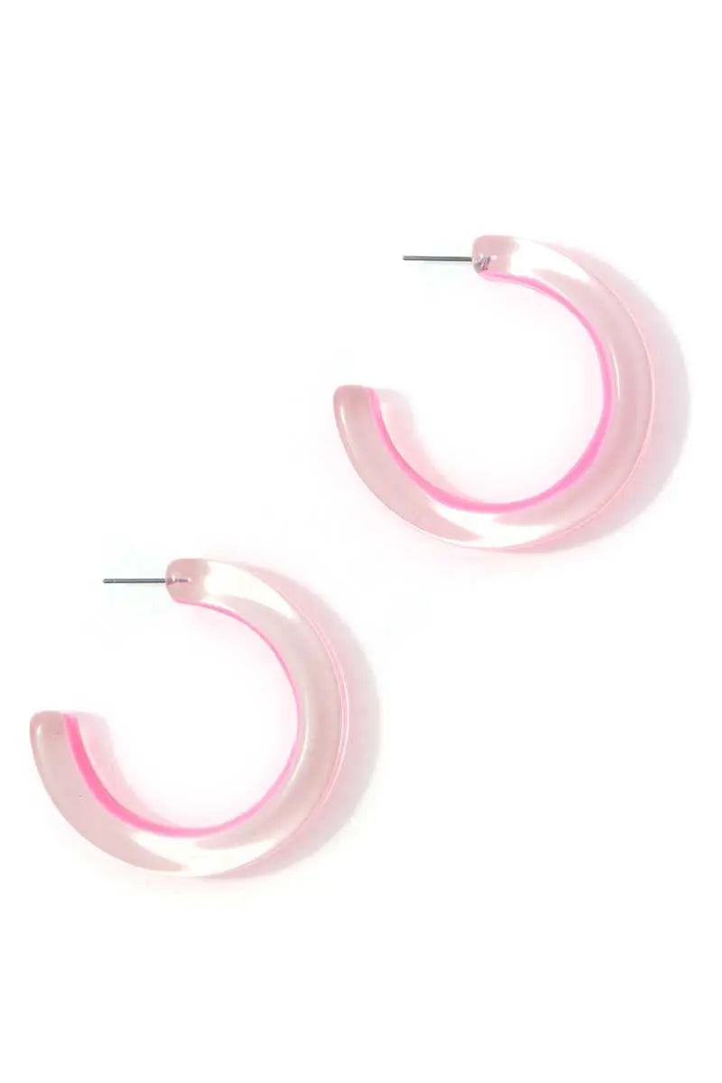 Chic Transparent Hoop Earring Blue Zone Planet