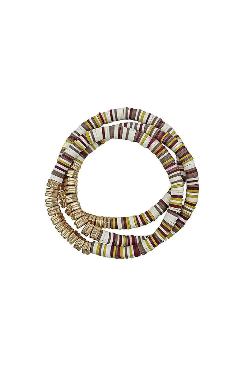Choco-Twist Bead Stretchable Bracelets Blue Zone Planet