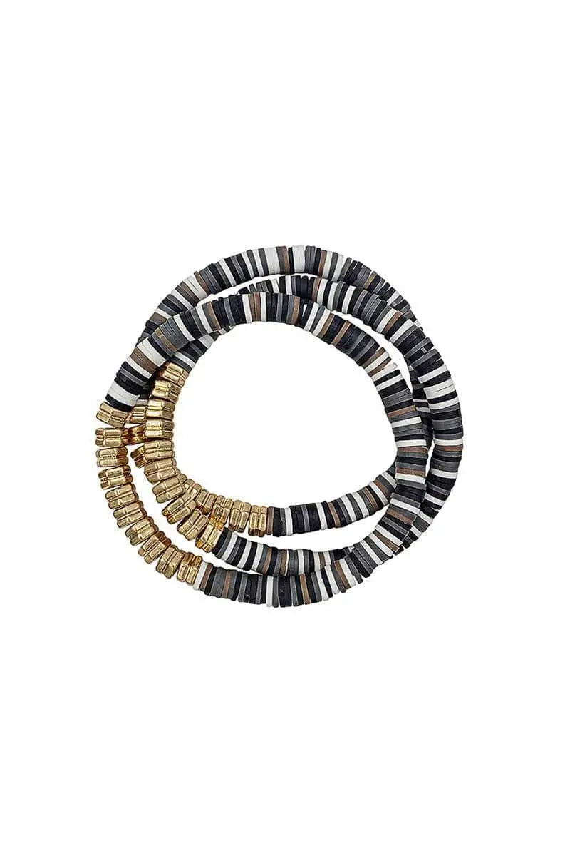 Choco-Twist Bead Stretchable Bracelets Blue Zone Planet