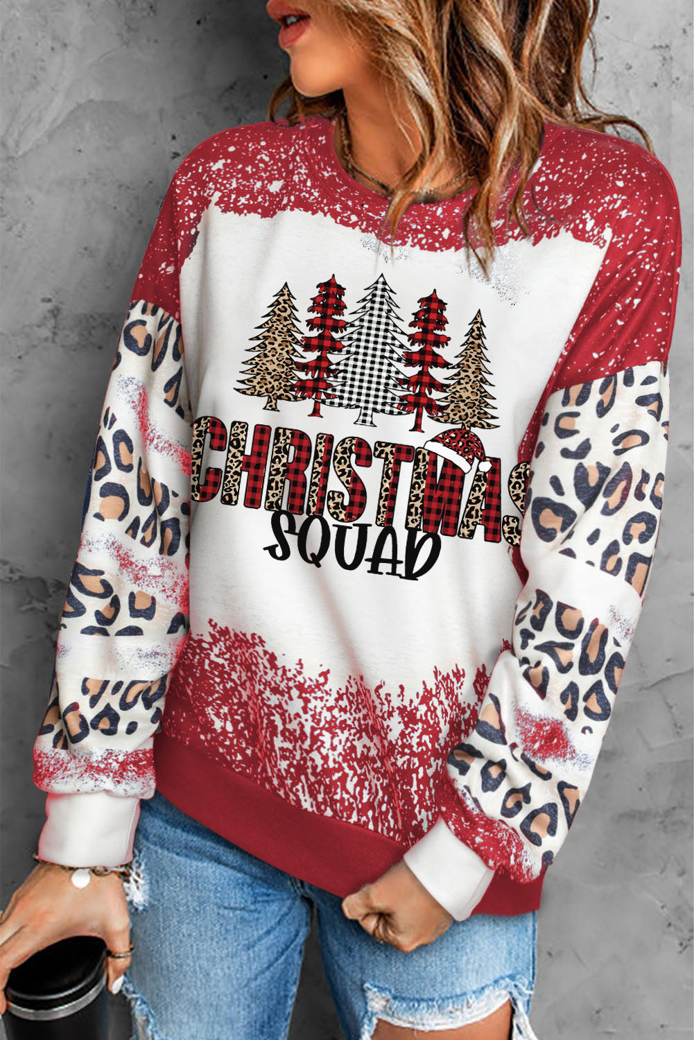 Christmas Tree Graphic Sweatshirt BLUE ZONE PLANET