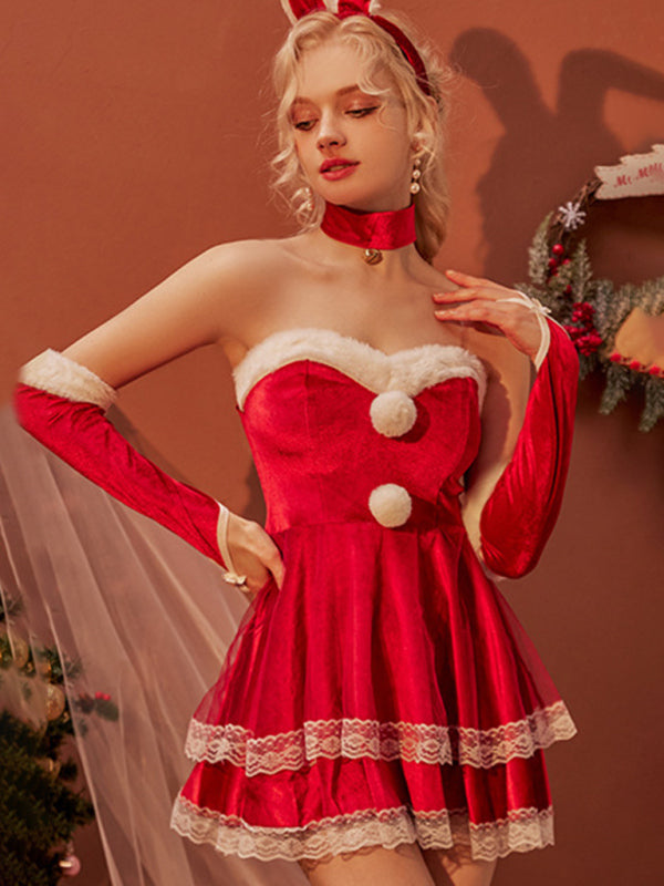 Christmas sexy lingerie uniform temptation BLUE ZONE PLANET