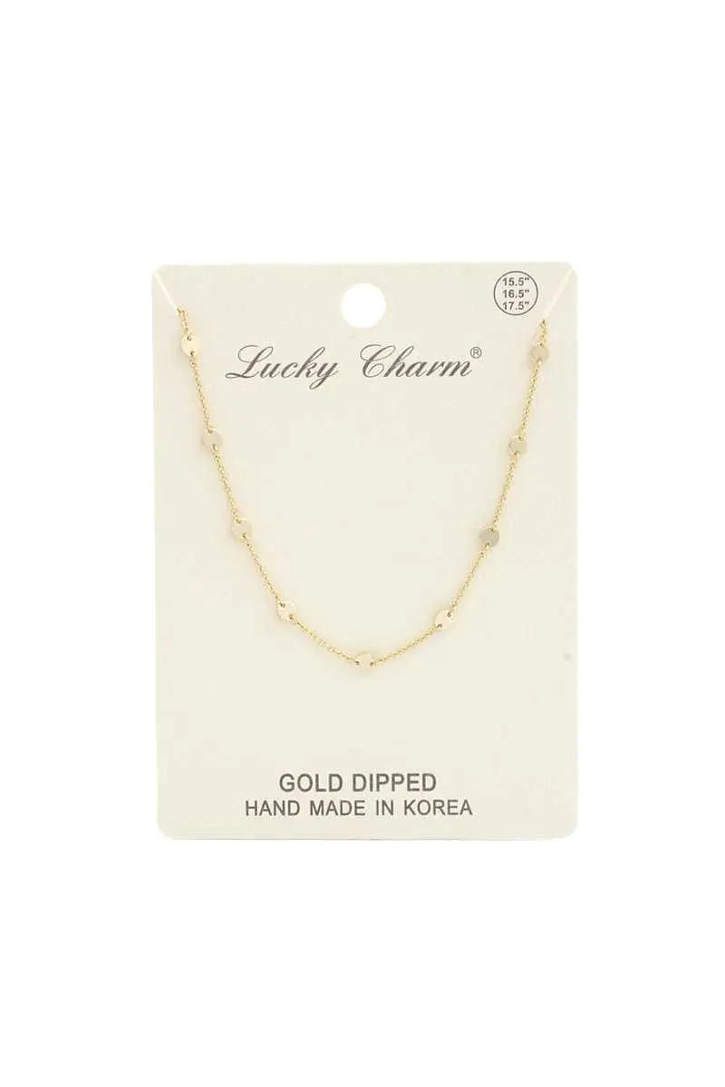 Circle Link Metal Necklace Blue Zone Planet