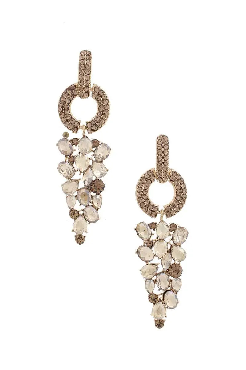 Circle Rhinestone Earring Blue Zone Planet