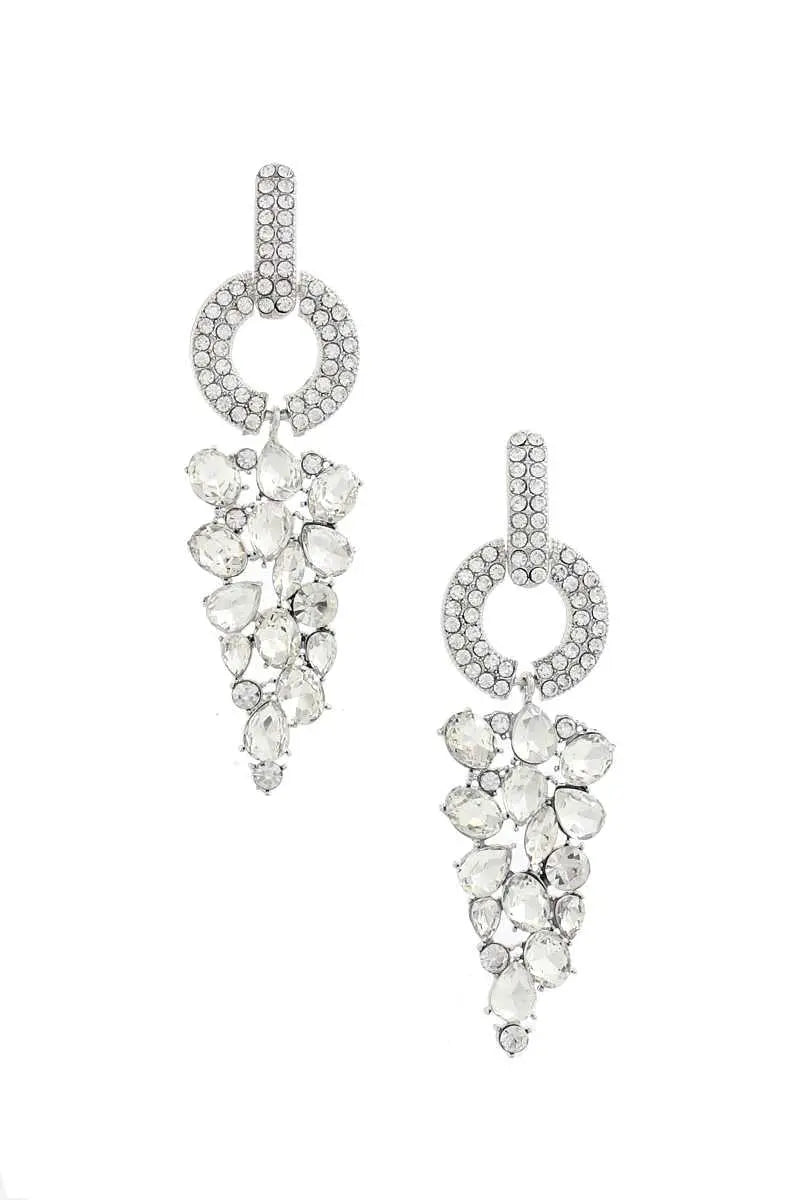 Circle Rhinestone Earring Blue Zone Planet