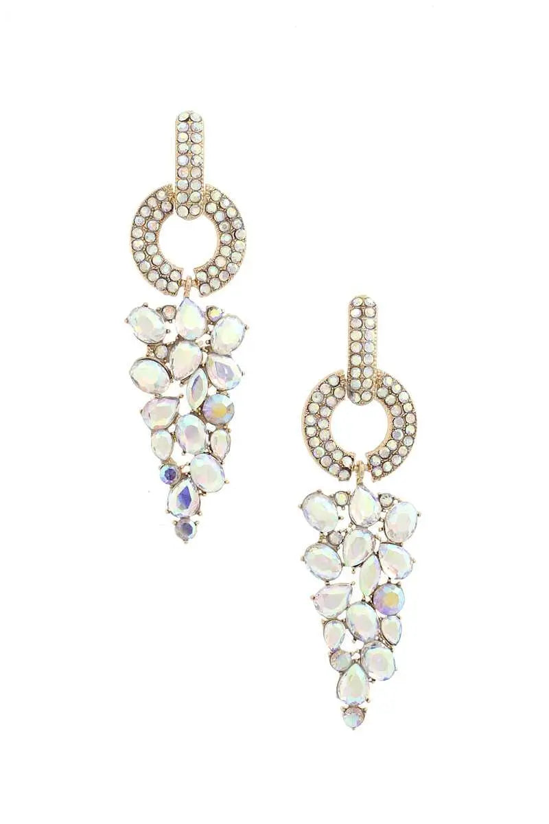 Circle Rhinestone Earring Blue Zone Planet