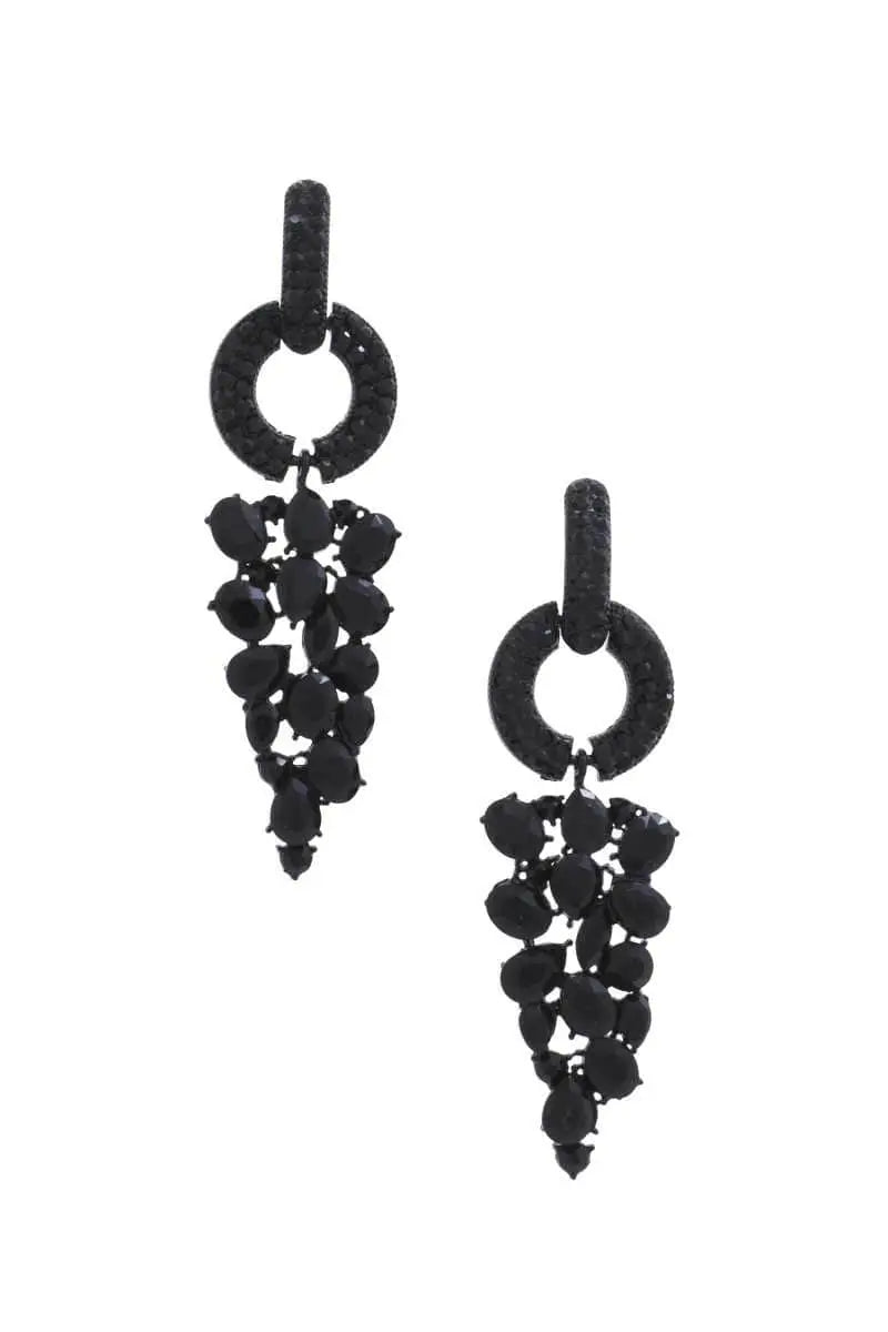 Circle Rhinestone Earring Blue Zone Planet