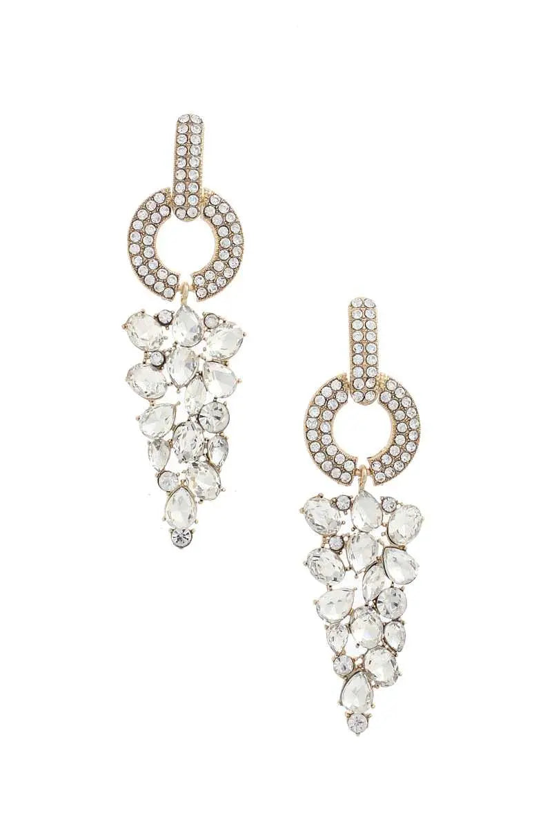 Circle Rhinestone Earring Blue Zone Planet