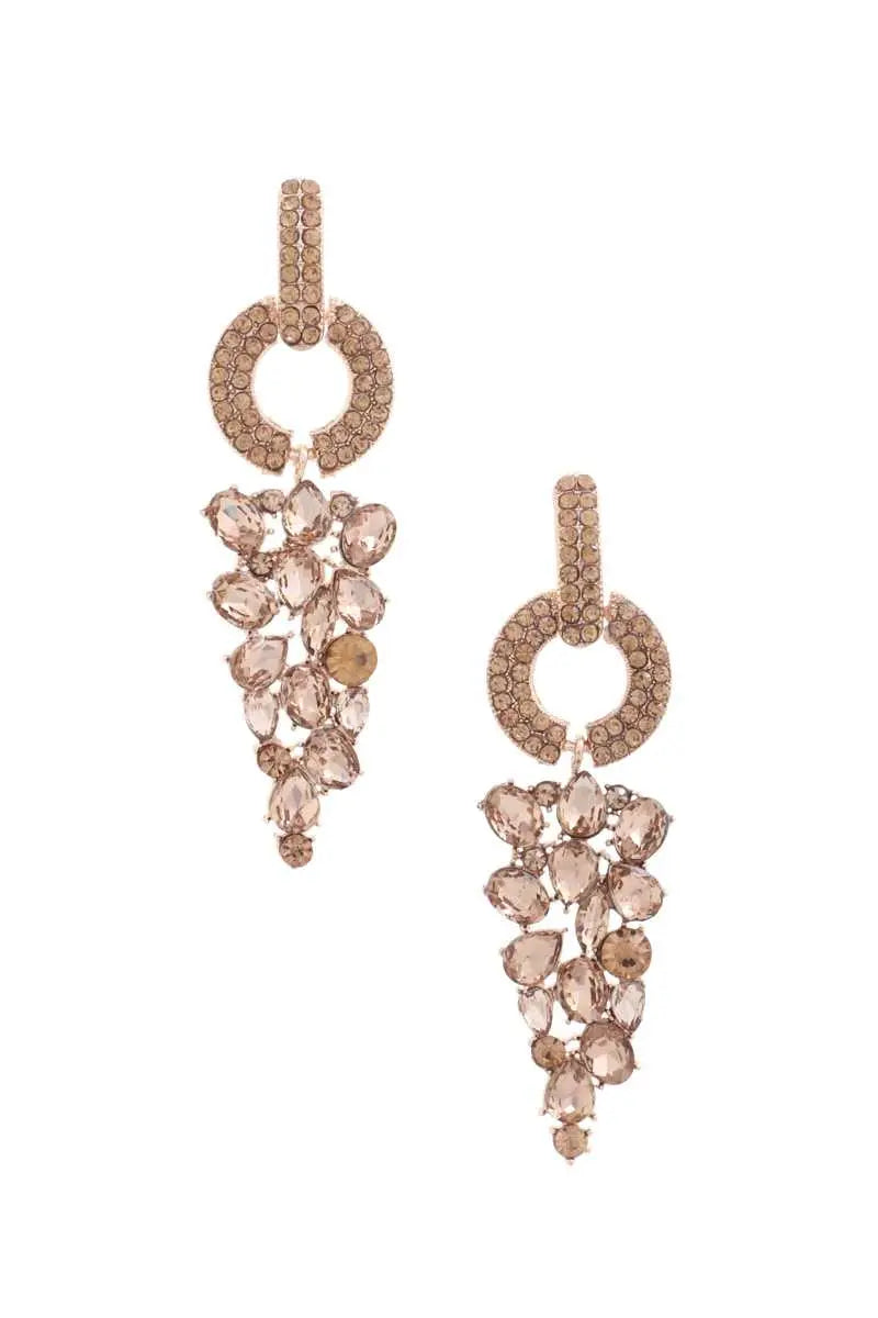 Circle Rhinestone Earring Blue Zone Planet