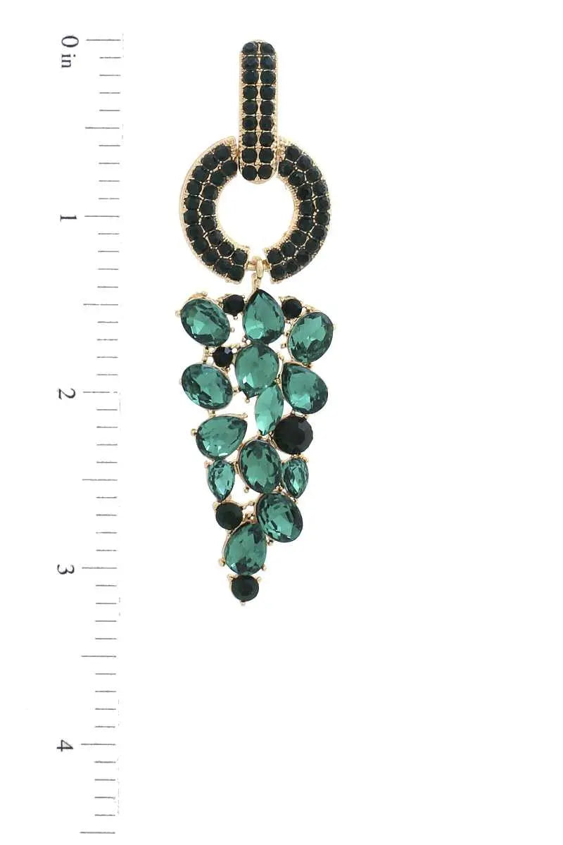 Circle Rhinestone Earring Blue Zone Planet