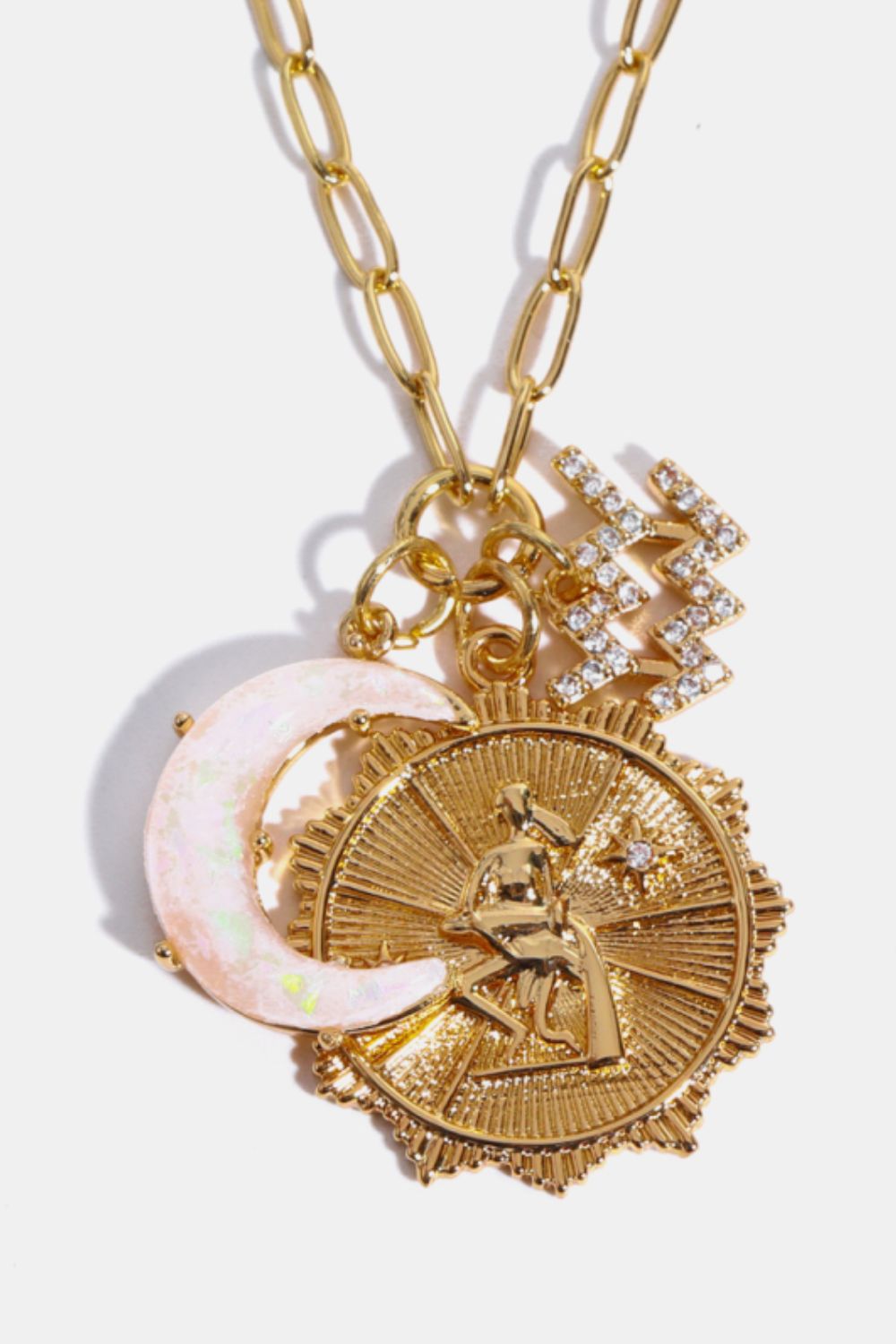 Constellation and Moon Pendant Copper Necklace BLUE ZONE PLANET
