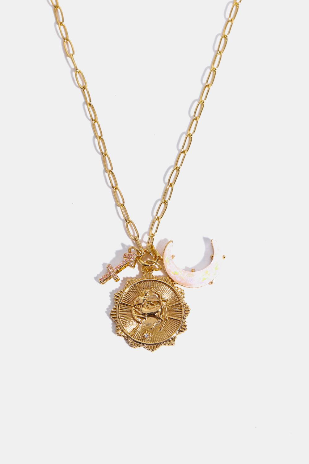 Constellation and Moon Pendant Copper Necklace BLUE ZONE PLANET