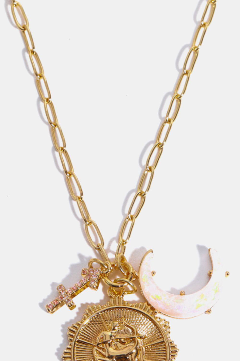 Constellation and Moon Pendant Copper Necklace BLUE ZONE PLANET