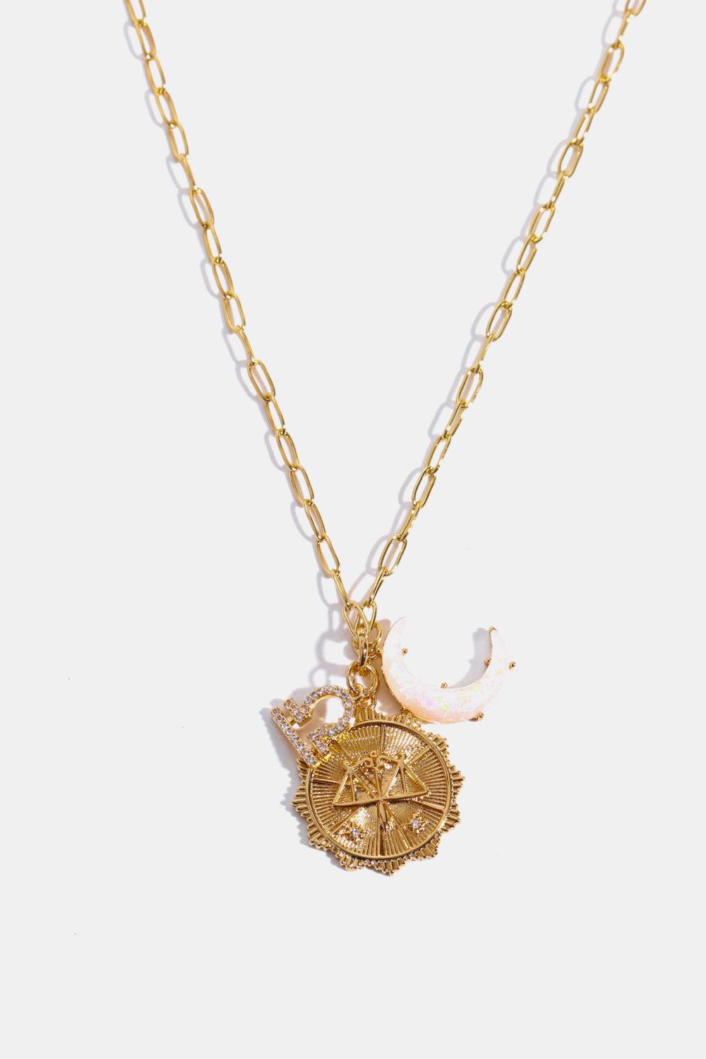 Constellation and Moon Pendant Copper Necklace BLUE ZONE PLANET