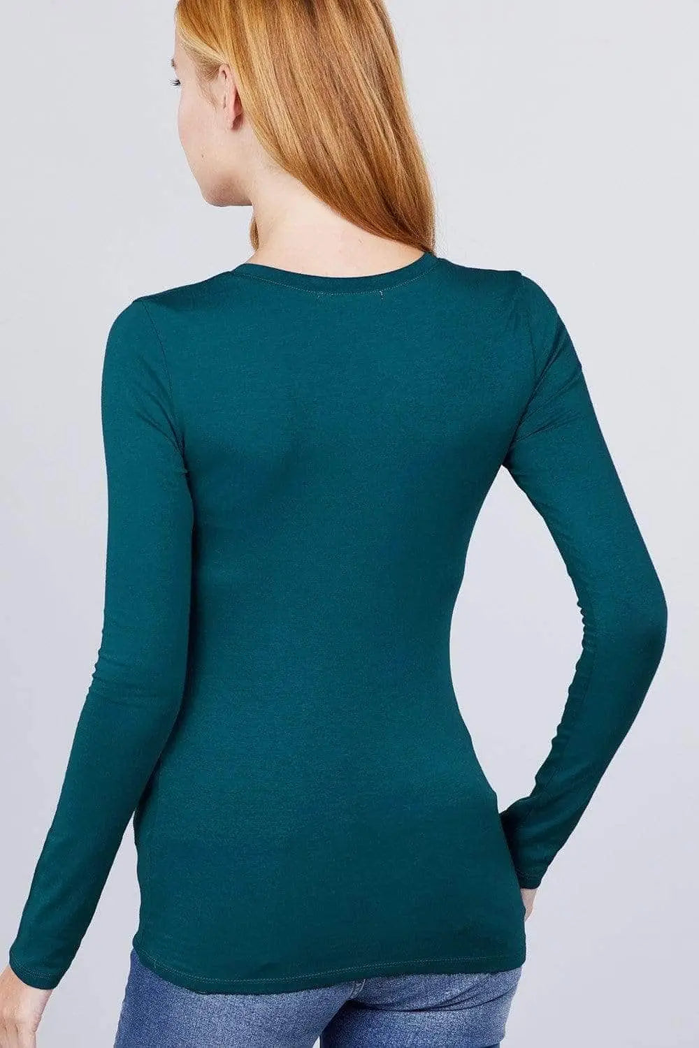 Cotton Jersey V-neck Top Blue Zone Planet