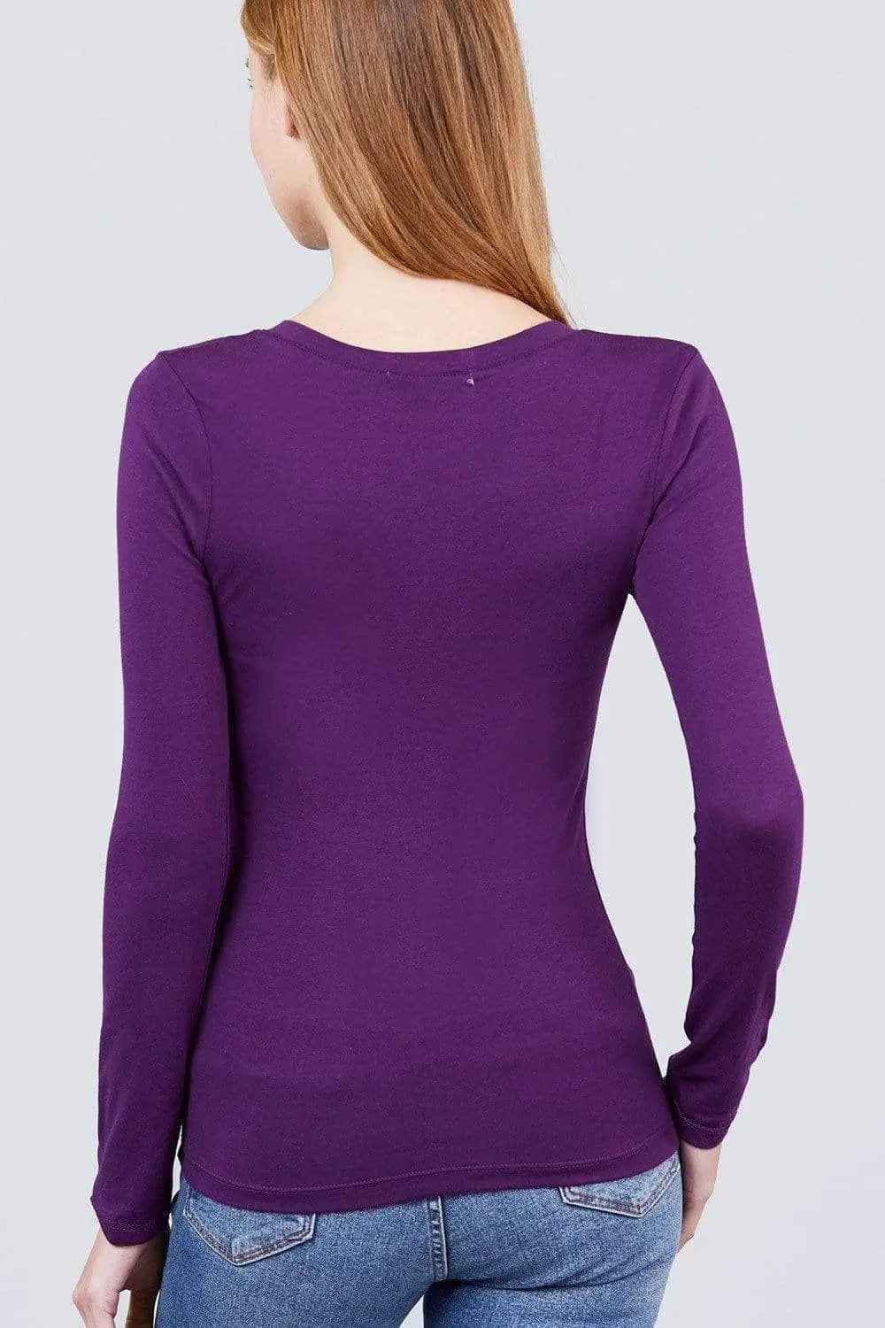 Cotton Jersey V-neck Top Blue Zone Planet