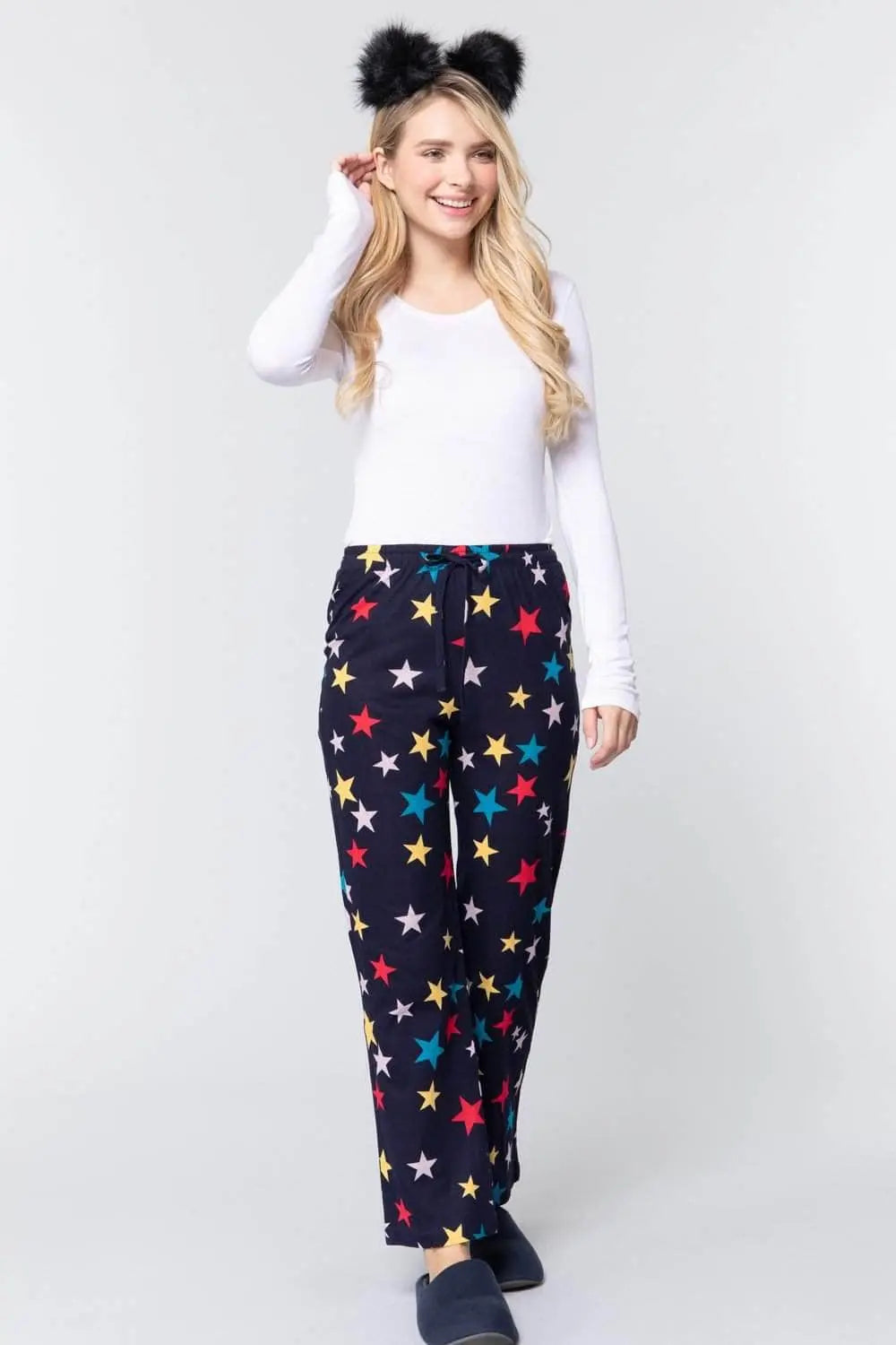 Cotton Pajama with Star Print Blue Zone Planet