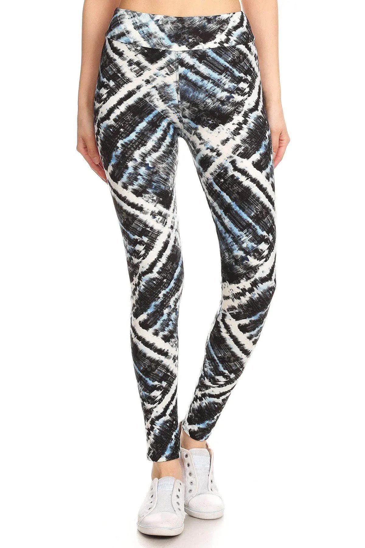 Criss Cross Tie-Dye Yoga Legging Blue Zone Planet
