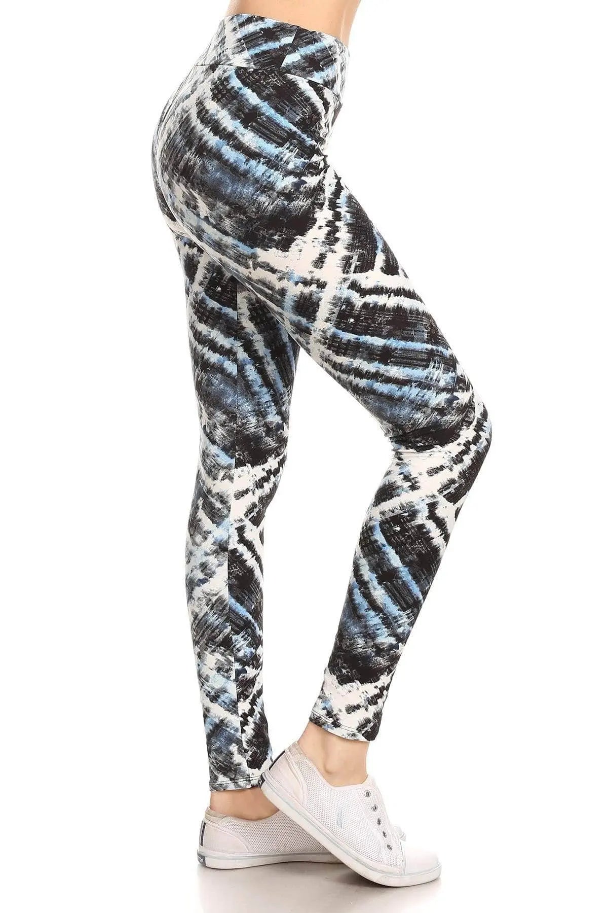 Criss Cross Tie-Dye Yoga Legging Blue Zone Planet