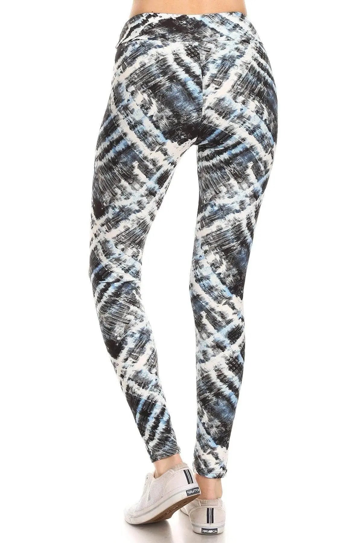 Criss Cross Tie-Dye Yoga Legging Blue Zone Planet