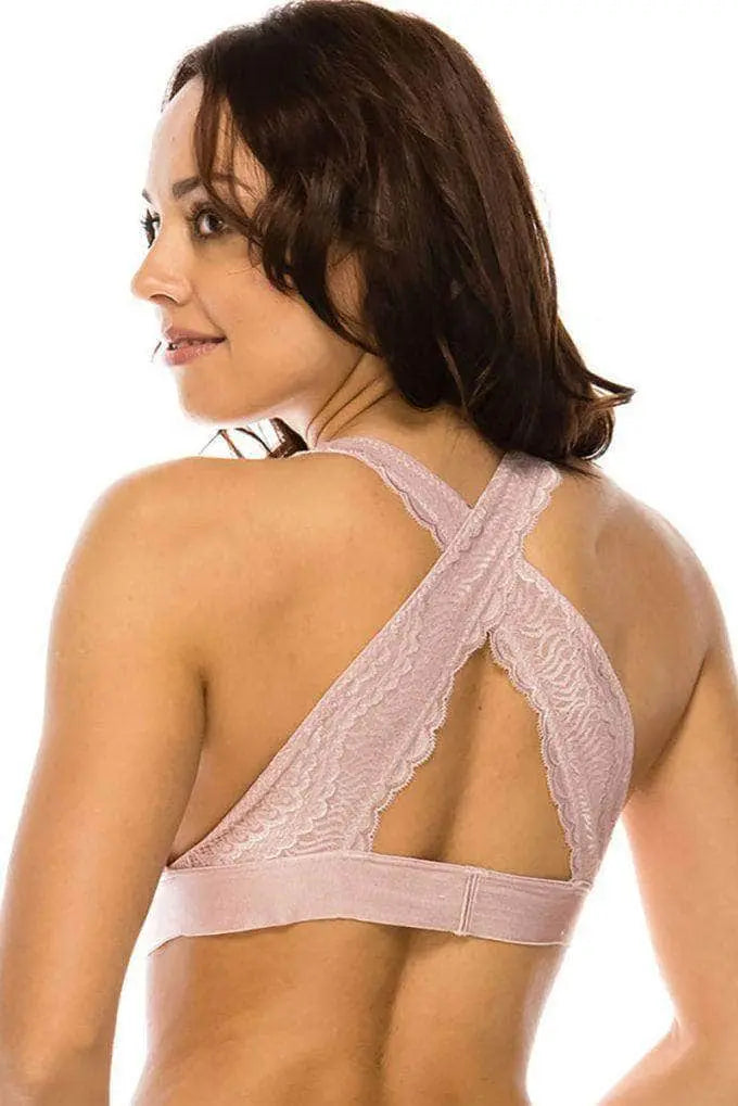 Criss-cross Lace Bralette Blue Zone Planet