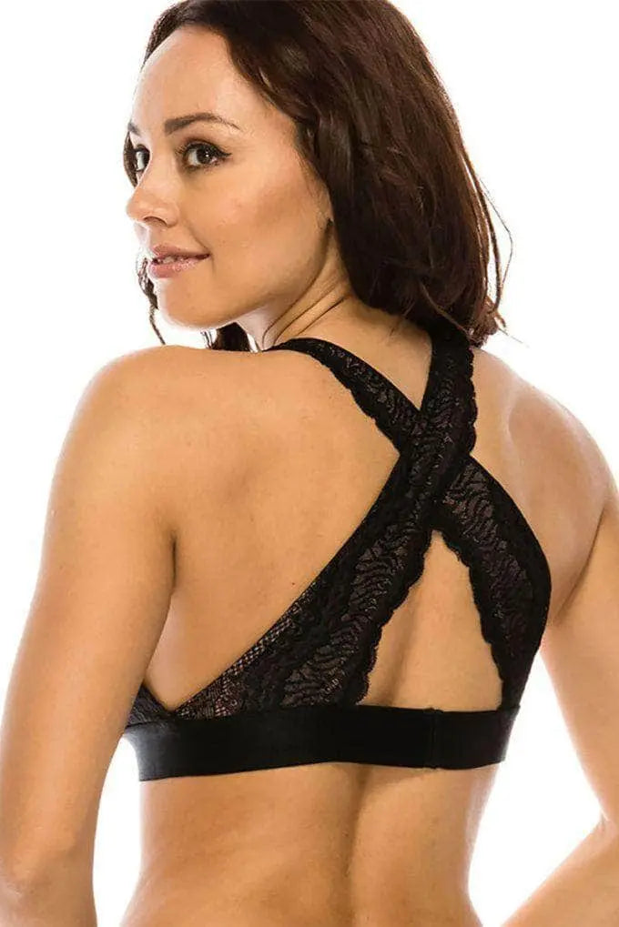 Criss-cross Lace Bralette Blue Zone Planet