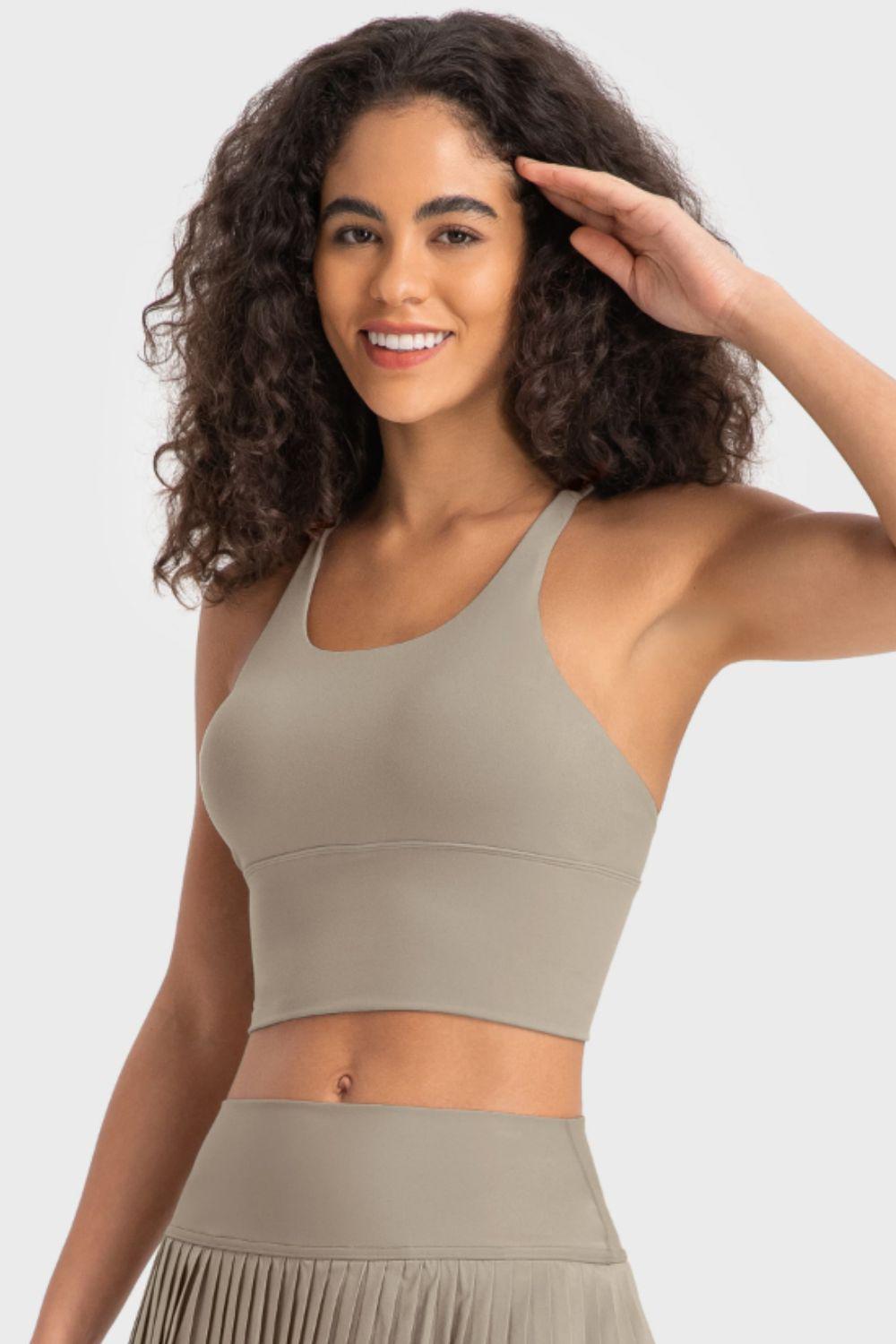 Crisscross Back Ladder Detail Sports Bra BLUE ZONE PLANET