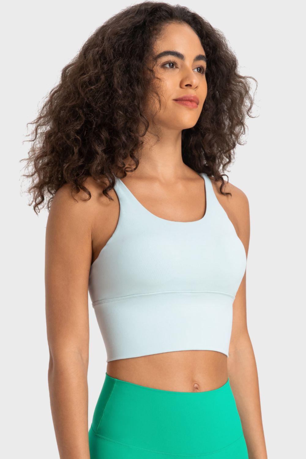 Crisscross Back Ladder Detail Sports Bra BLUE ZONE PLANET