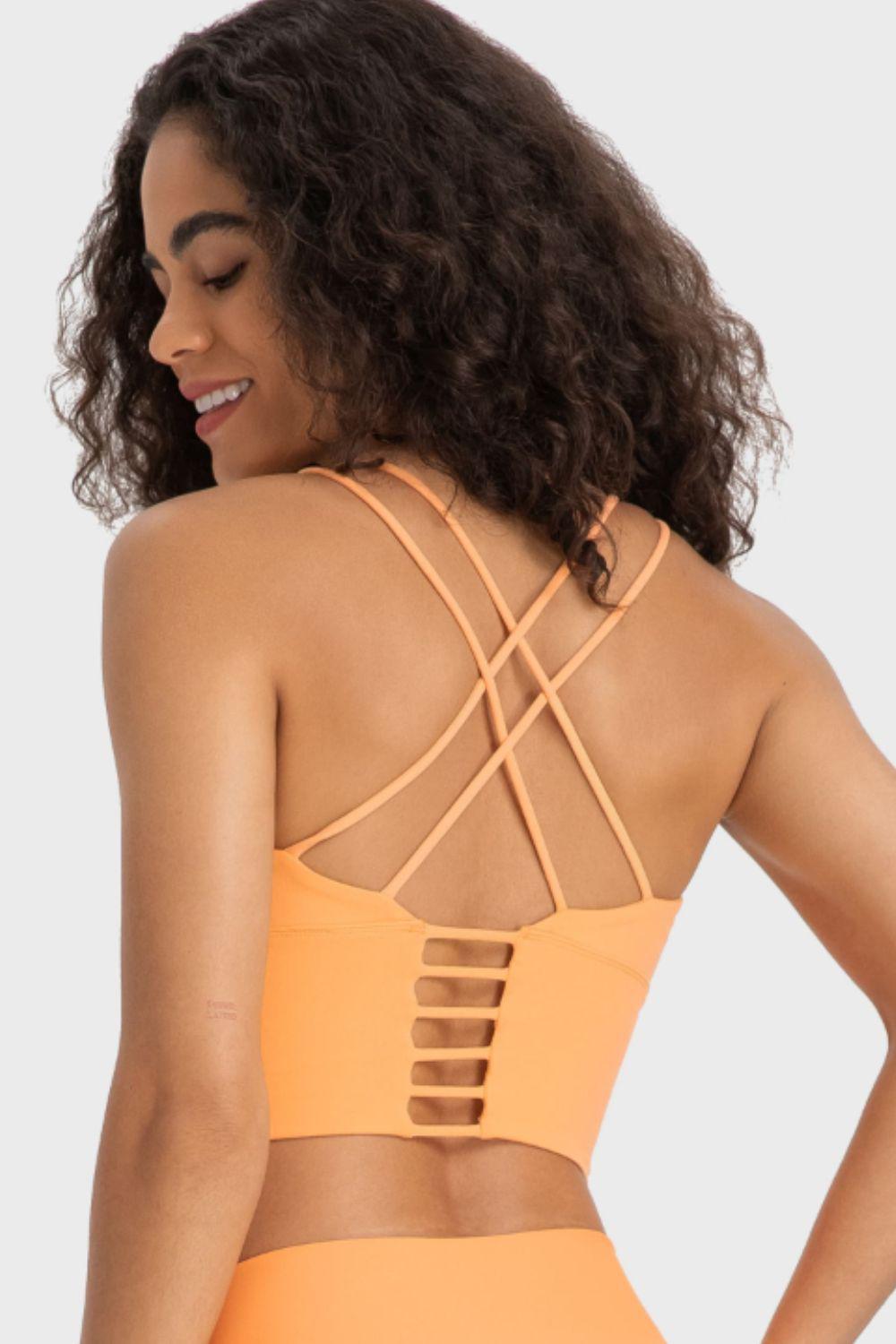 Crisscross Back Ladder Detail Sports Bra BLUE ZONE PLANET