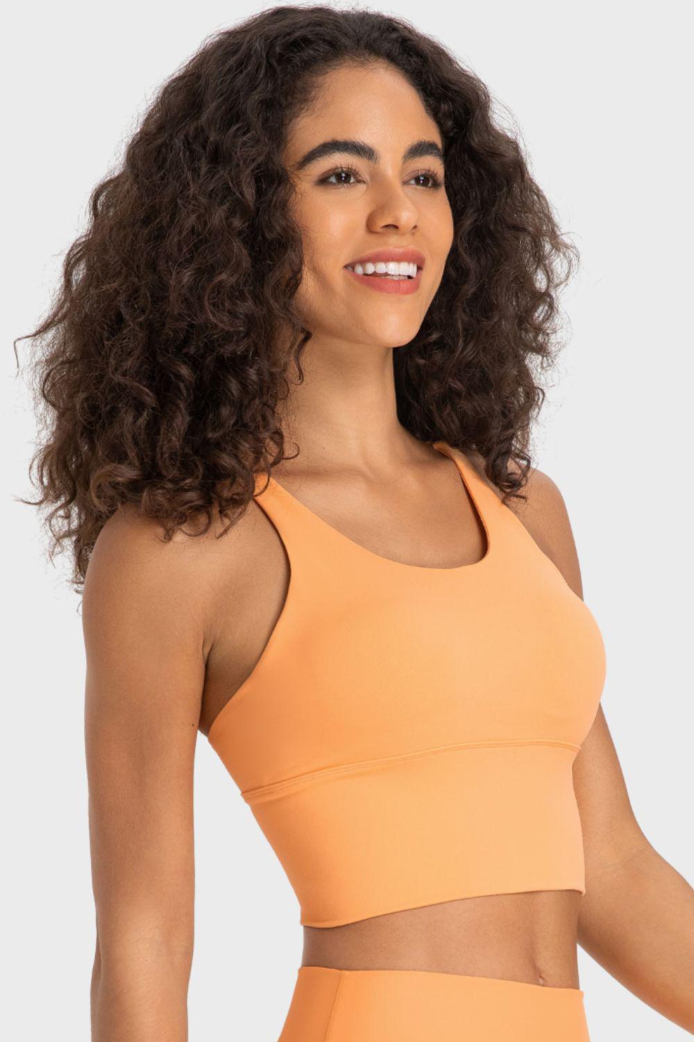 Crisscross Back Ladder Detail Sports Bra BLUE ZONE PLANET