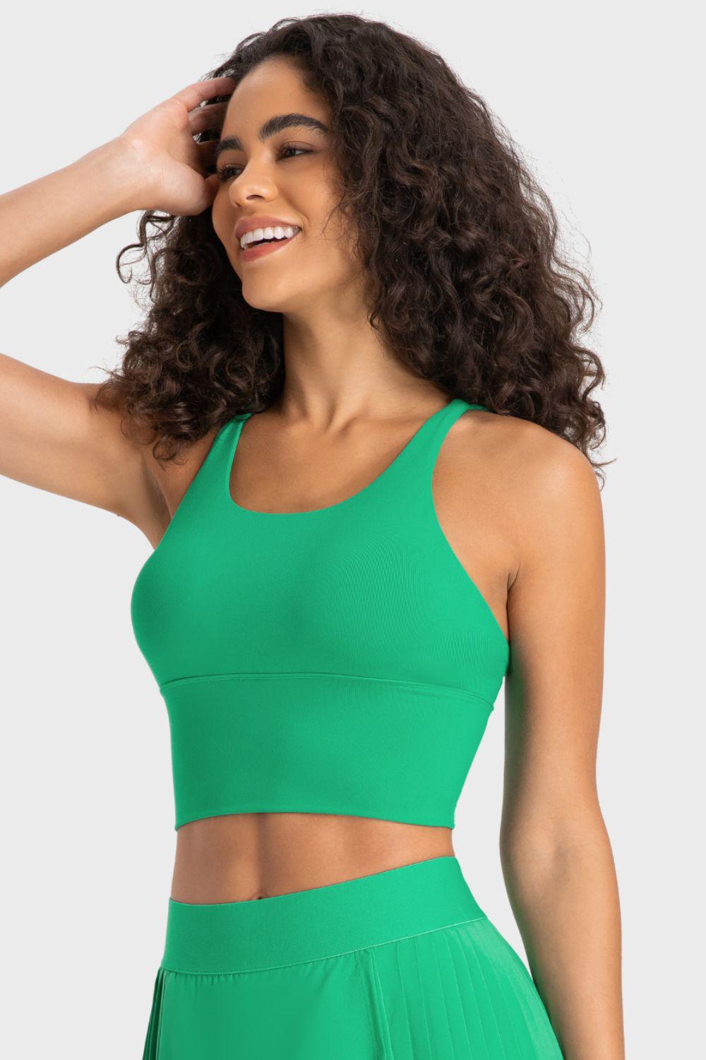 Crisscross Back Ladder Detail Sports Bra BLUE ZONE PLANET
