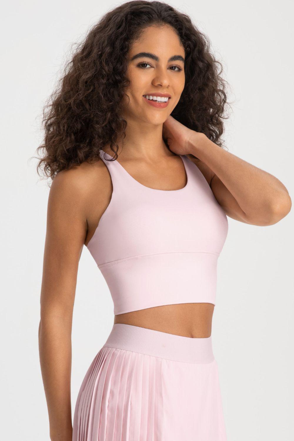 Crisscross Back Ladder Detail Sports Bra BLUE ZONE PLANET