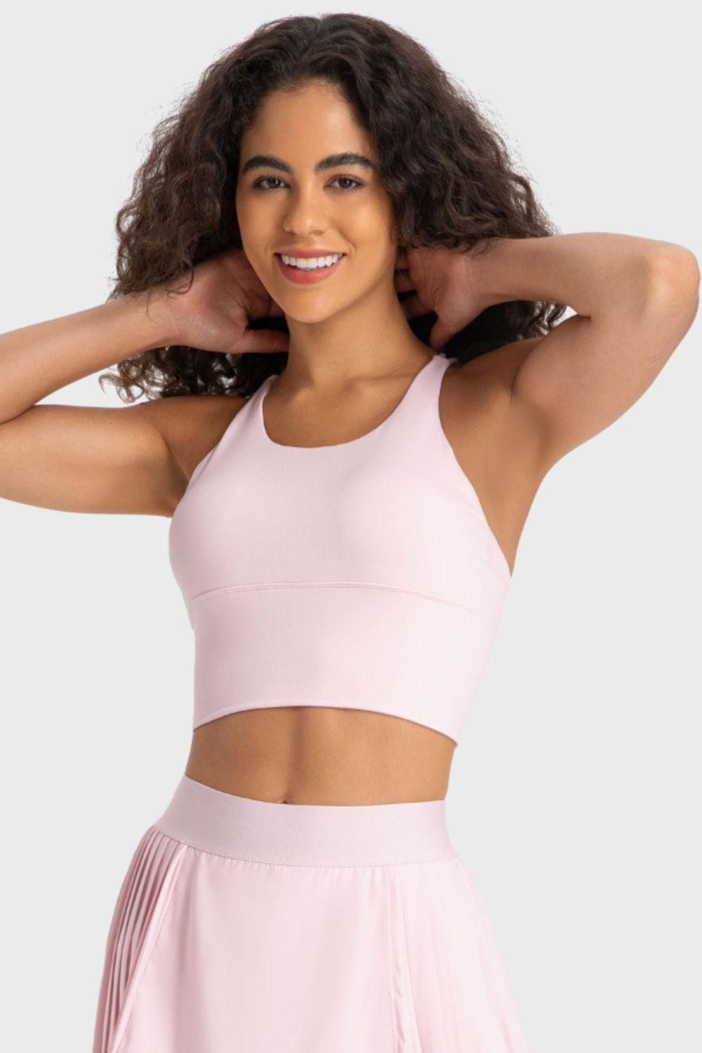 Crisscross Back Ladder Detail Sports Bra BLUE ZONE PLANET