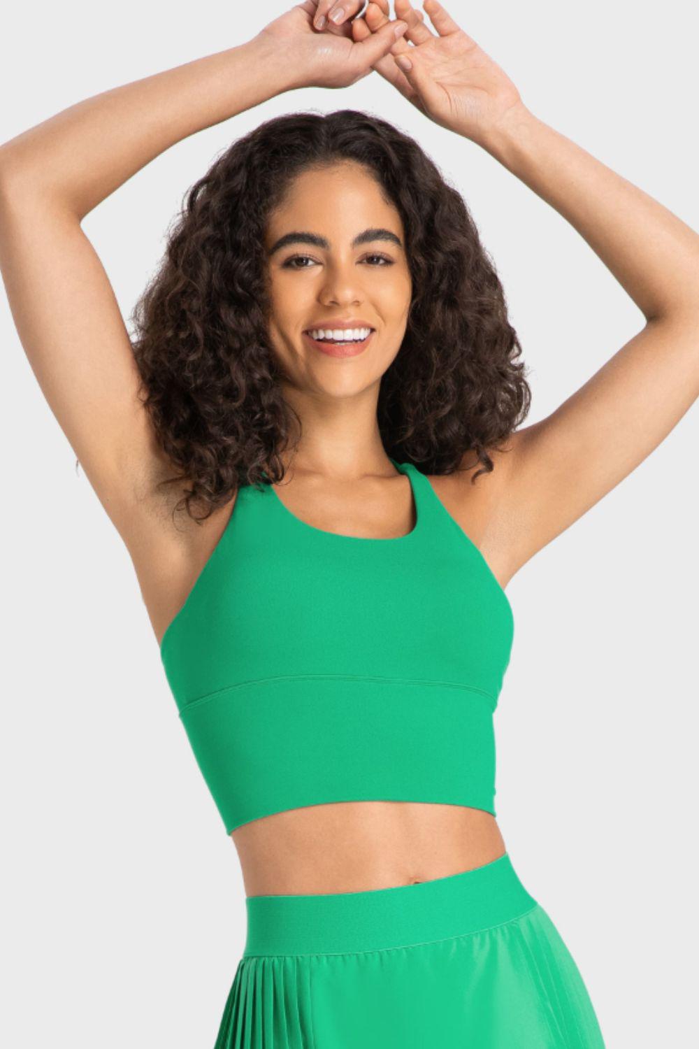 Crisscross Back Ladder Detail Sports Bra BLUE ZONE PLANET