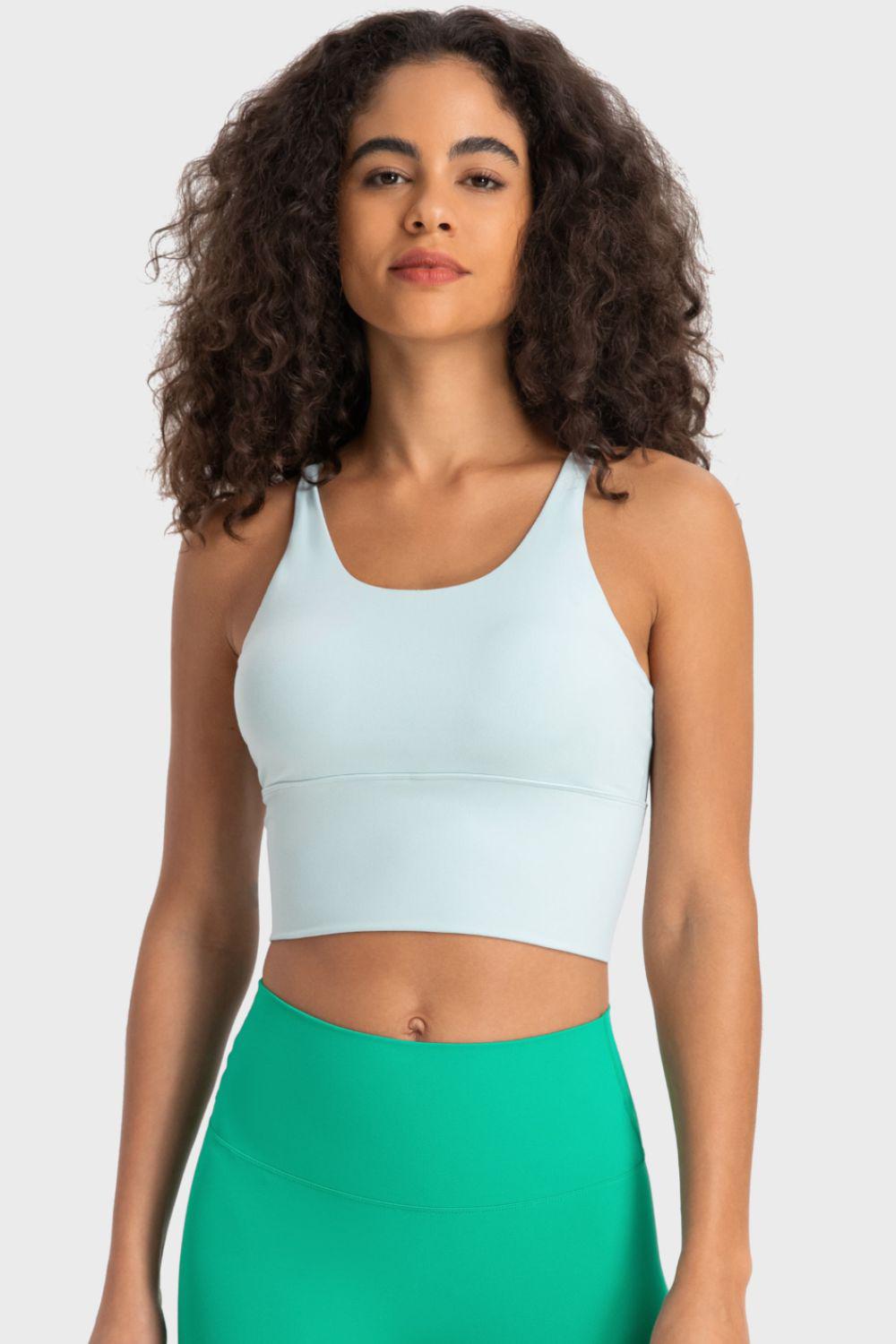 Crisscross Back Ladder Detail Sports Bra BLUE ZONE PLANET
